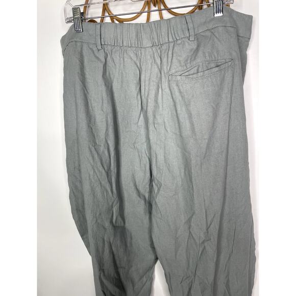 NEW Old Navy Linen Taylor Wide-Leg Trouser Pants Silver Sage XL - Picture 7 of 10